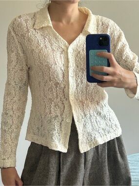 VINTAGE Mecca Lace Top in Ivory